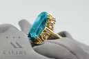 Ring Aquamarine 14K Yellow gold Vintage vrc038y